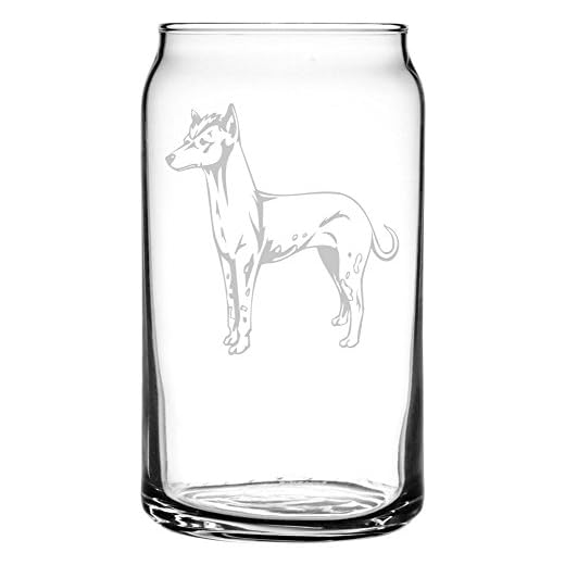 Peruvian Hairless Dog Personalized Custom Etched All Purpose 16oz Can Glass
