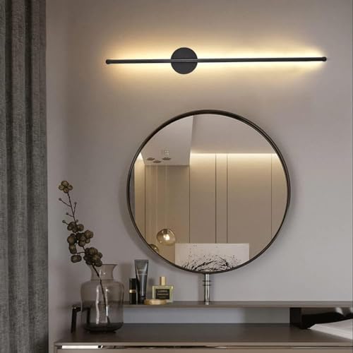 Image of Glowave Modern 600mm LED Long Tube Wall Light - Tricolour | White, Warm White, Natural White | (Black)