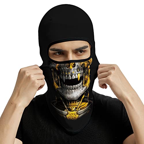 Red Plume 3Pcs Balaclava Ski Mask Motorcycle Full Face Mask Outdoor Tactical Hood Headwear Mask Unisex For Cycling Halloween Windproof thumb #1