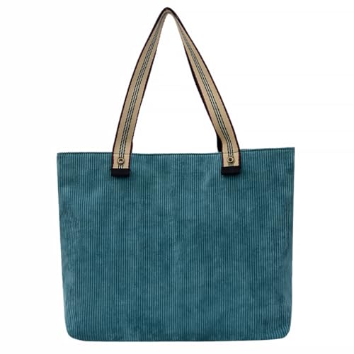 Capacité spacieuse vintage pour ce sac fourre-tout en coton vert