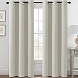 H.VERSAILTEX Room Darkening Curtains 84 Inches Long for Living Room Light Reducing Blackout Curtains for Bedroom Thermal Insulated Window Treatment Panels Grommet Top 2 Panels, 42 x 84 Inches - Ivory