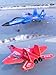 ANTSIR Remote Control Plane F-22 Raptor, 2.4GHz Rc Airplane with Smart Gyro/LED Lights/3 Rechargeable Batteries, Foam RC Jet Glider Gift for Kids Boys Girls 8-12 Year Old (Red)