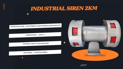 Image of MME Industrial Motorized Electronic Siren | Heavy Duty Alarm Siren for Factory, School, Warehouse, Emergency Warning System | High Sound Output | Metal Body 2KM