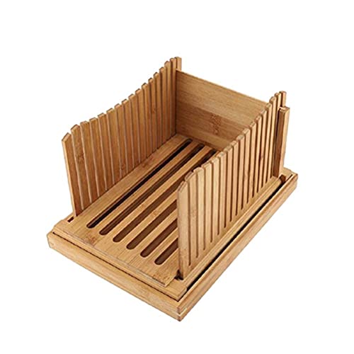 Fyearfly Trancheuse à pain en bambou – Coupe sans effort, comptoir sans miettes, durable et respectueux de l'environnement