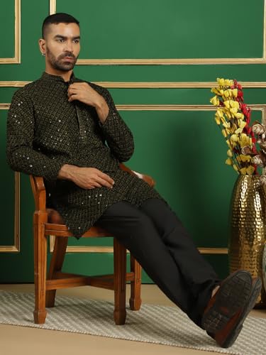 Image of Jompers Men's Cotton Embroidered Regular Kurta Sets