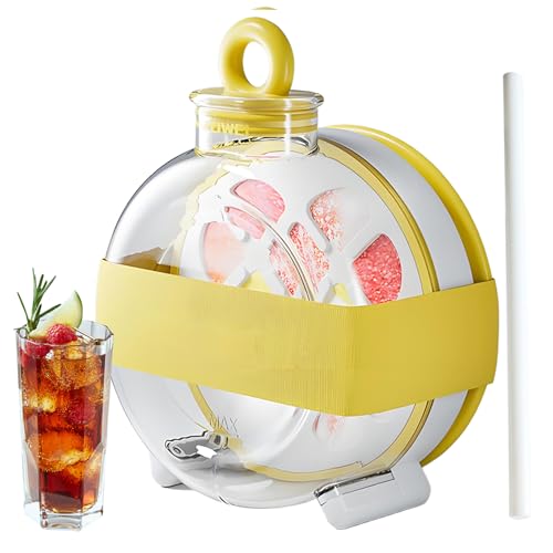 ycezw Ice Cup, 300 ml Leak-Proof Water Bottle with Ice Cubes and Straw | Specialty Utensil Kitchen Utensil for Drinks Indoors Outdoor Travel Summer Camping Car Picnic Beach