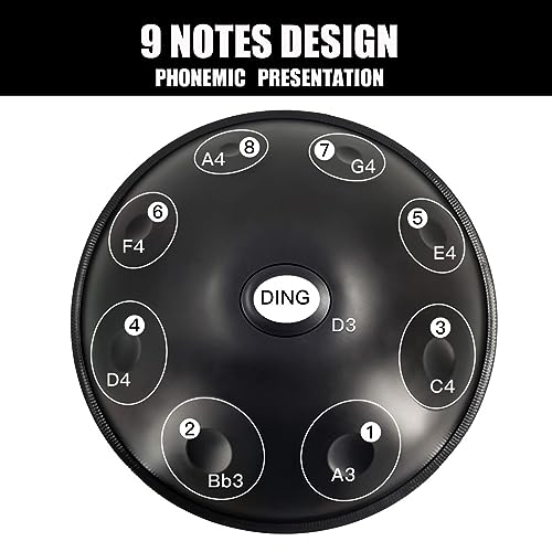 Tambor de acero Handpan armónico 9 notas 22 pulgadas miniatura 4