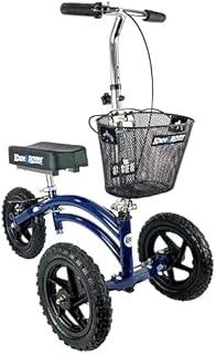 KneeRover All Terrain Steerable Knee Scooter Knee Walker Heavy Duty Crutches Alternative in Blue
