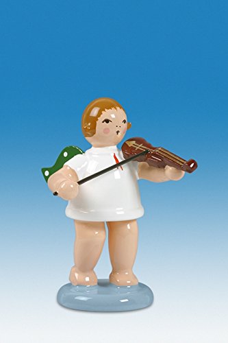 Rudolphs Schatzkiste Holzfigur Engel mit Geige und Krone Höhe 6cm NEU...