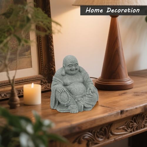 Estatua Feng Shui Buda de Piedra Sonriente 3.1 pulg miniatura 6