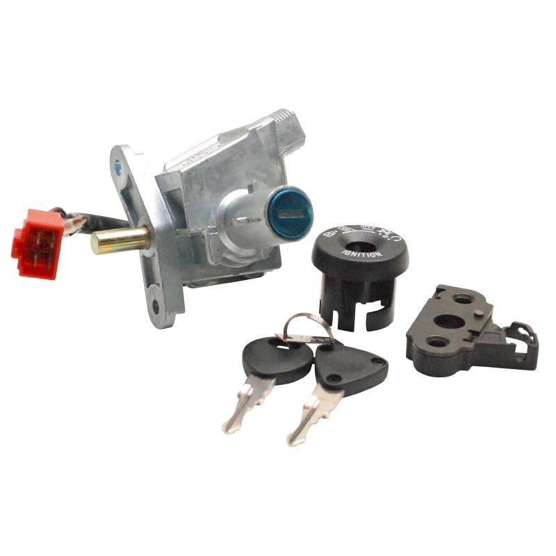 cyclingcolors contacteur à clé moto scooter mobylette compatible avec mbk ovetto yamaha neos 5 fils avec serrure de selle