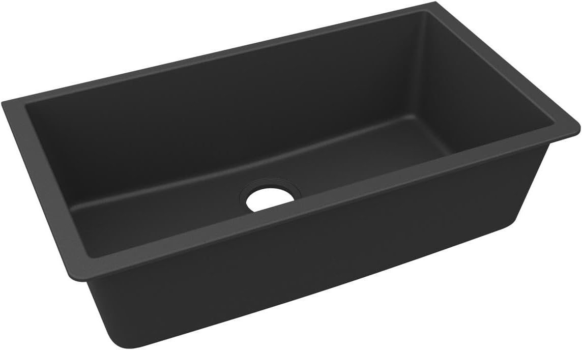 Elkay Quartz Classic Black Single Bowl Sink