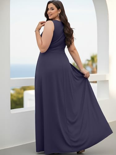 Image of KOH KOH Womens Sleeveless Flattering Dressy Long Pant Cape Elegant Jumpsuit