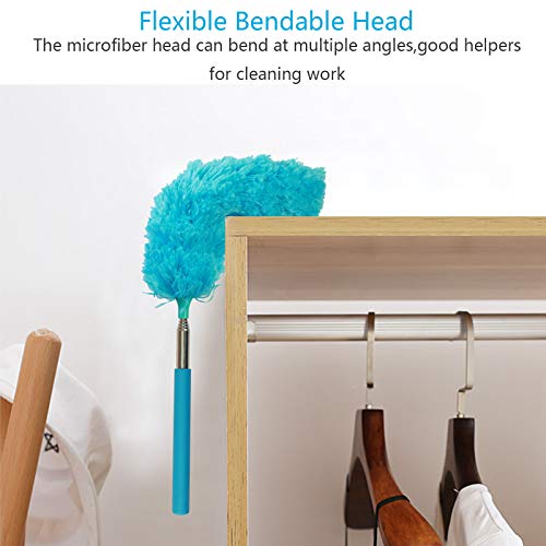 Uitschuifbare microvezelstofdoek SEELOK 3 stuks telescopische spinnenweb/plumeau Buigbare afstofborstels met groef Gap… - Image 5
