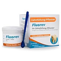 FLUOREV – Temporäres Zahnfüllmaterial – Provisorische Zahnreparatur (Karies, Füllungen) und sofortige Schmerzlinderung – Gebrauchsfertig, einfach anzuwenden – Mit Zinkoxid – 15 g