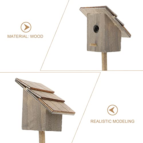 Parakeet Budgie Kit Nests Parrot Simulation Fairy Cockatiel Birdhouse Bluebird Wood Tools Model Stones Faux Conure Pavers Dollhouse Cage And House Pet Craft Gardening Simulated #TOP7