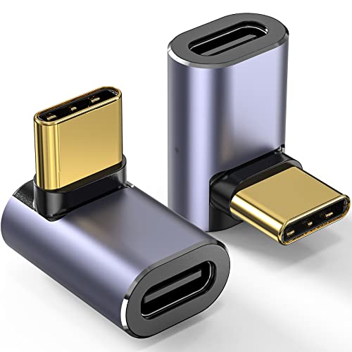 wuernine USB C L字変換アダプタ 2個入り Type Cオスメス 90度直角