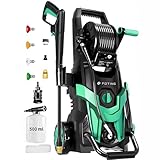 2026NEW Pressure Power Washer 4500PSI with 4 Quick Connect Nozzles, Inlet Hose & Filter, Foam Cannon for Cars/Fences/Driveways/Patios/Home Cleaning, Navy Blue