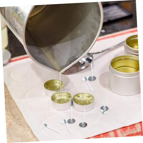 Pabilos para velas con base 500 piezas NUOBESTY miniatura 2
