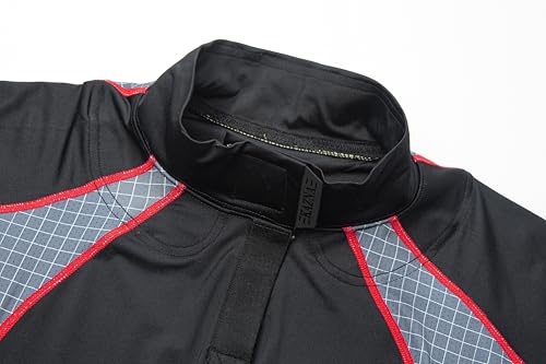 Hockey Shirt with Neck Guard for Adult and Kids,Long Sleeves Compression Shirt with Integrated Neck Guard3