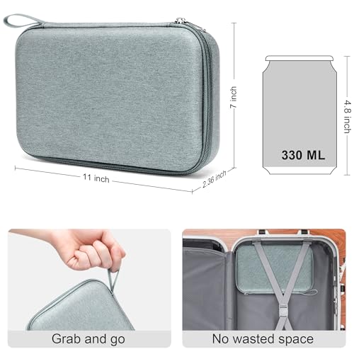 Image of Bukere Travel Sunglasses Organizer Case Adjustable Slot For Multiple Eyeglasses Hard-shell Portable Storage Box for Men Women