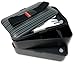 GRUB2GO THE ORIGINAL Japanese Bento Box (2020 Exclusive Black & Gray Design) w/ 2 Dividers + Larger Utensils w/Holder - Leakproof Lunch Container