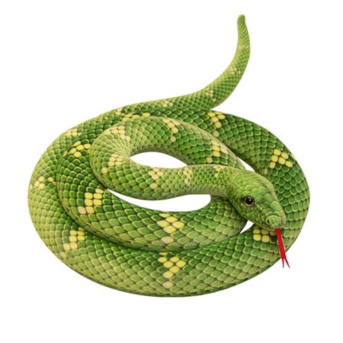 Peluche Serpiente,Serpiente de peluche | Grandes juguetes de peluche de serpiente de simulación de 75 pulgadas de largo,Serpiente de peluche gigante realista, juguete de peluche para adultos y