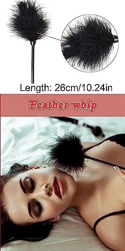 Image of Sextoys Feather Stick Stimulatators Broom for Bedroom Cleaning Black Feather Soft, Lightweight, Comfortable and Smooth -Q