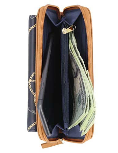 Nautica Bulk Cargo Womens Rfid Wallet Clutch Zip Around Organizer (Anchor Aweigh) #TOP3