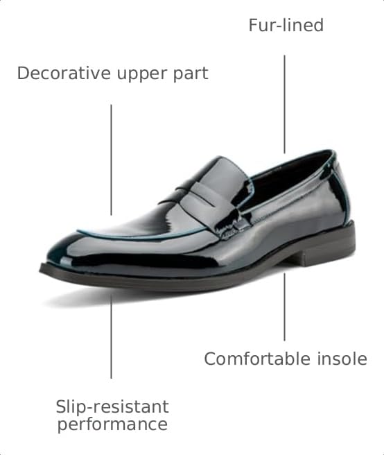Image of JITAI Mens Velvet Loafers Dress Shoes Loafers for Men Tuxedo Suit Shoes