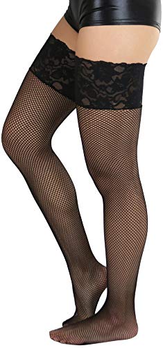 Image of ToBeInStyle Women's Thigh Highs With Smooth Silicone Lace