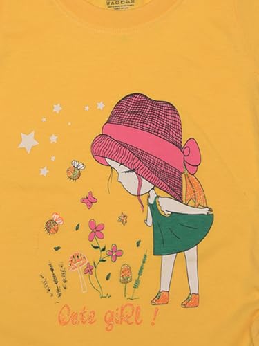 Image of Dollar Champion Cotton Regular Fit T-Shirts for Girls -Actual Color May Vary