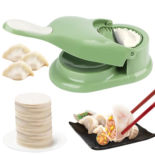 Máquina de empanadillas y ravioli maker 2 en 1, molde para albóndigas, prensa manual de masa