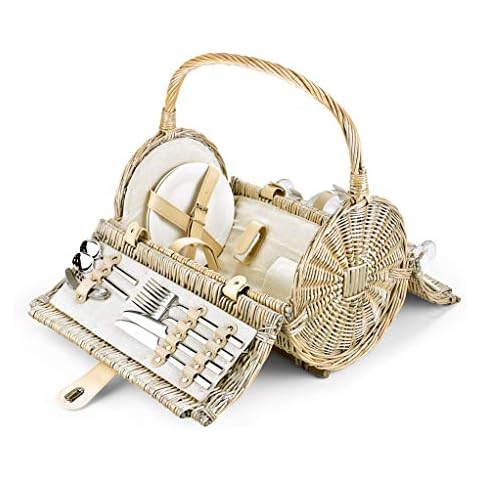 Luxury Wicker Picnic Basket for Two Cover