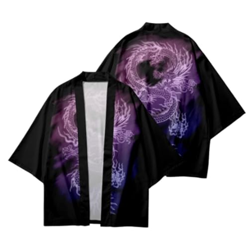 Image of LAI MENG FIVE CATS Women's Summer Cardigan Lightweight Kimono Floral Print Loose Cover up Casual Tops