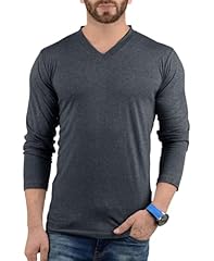 Charcoal Grey - V Neck Long Sleeves Men