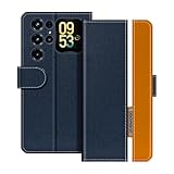 UOGNADGD Lederhülle Kompatibel mit Oukitel C68 Plus Klappbares Portemonnaie-Hülle mit Magnetverschluss Ständer & Kartenfächern stoßfestem Schutz (Blau)