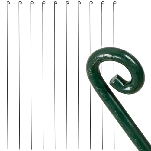 LANDXPERT 10x Metallpfahl 140cm mit Ringelöse für Netze Begrenzungszäune Absperrung