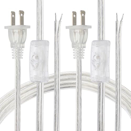 Cordon de rechange pour lampe de 4,6m câble transparent PATIKIL 18 AWG pour projet DIY
