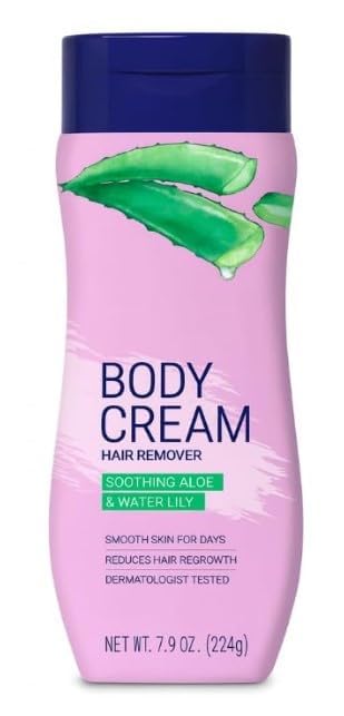 Body Cream Hair Remover with Aloe Water Lily 7 9 oz Gentle Depilatory for Womens Legs Arms Underarms