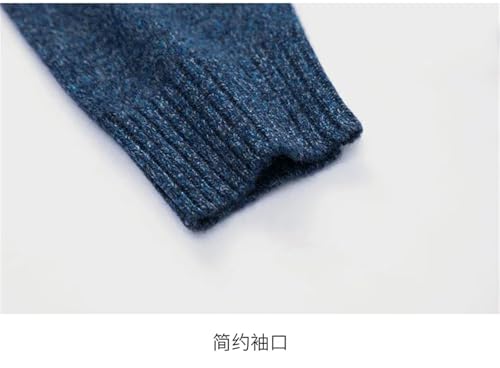 Men's Winter V-Neck Cashmere Cardigan Jacquard Warm and Thickened Knitted Open Front Sweater4