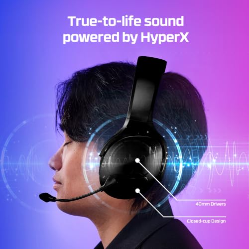 Image of HyperX Cloud Jet Smartchoice Dual Wireless Gaming Headset, 2.4GHz dongle, Bluetooth 5.2, PC, PS5, Nintendo Switch, Steam Deck, Mobile, USB-A, Black