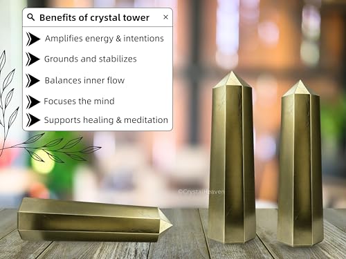 Image of Certified Pyrite Crystal Tower Obelisk Point For Chakra