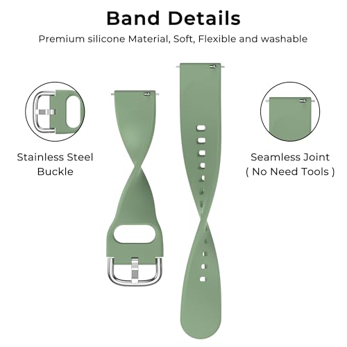 Image of Tobfit 18mm Silicone Watch Strap Compatible for Titan, Timex, Casio, Sonata,HMT etc,Quick Release Sport Loop Colorful Strap