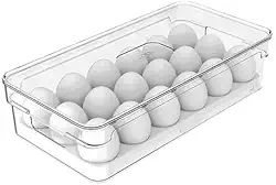 Organizador de Geladeira Porta 18 Ovos Com Tampa Ou Compacto