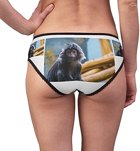 Javan Langur Monkey Panties, Javan Langur Monkey Underwear, Briefs, Cotton Briefs, Funny Underwear, Panties For Women