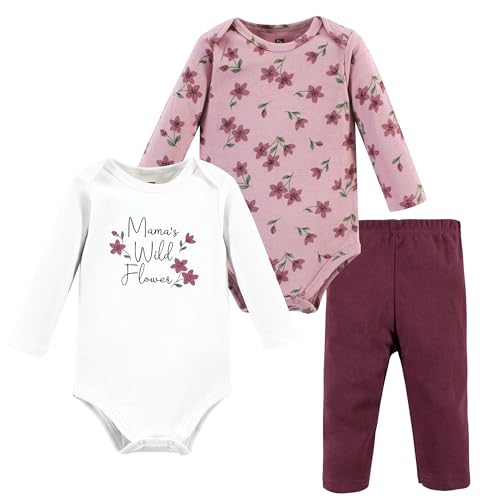 Image of Hudson Baby Unisex Cotton Bodysuit and Pant Set
