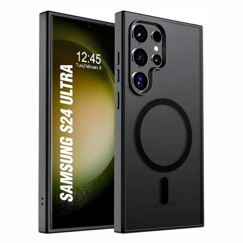 Image of AIBEX Back Cover for Samsung Galaxy S24 Ultra| Slim Case with Wireless Charging Support | Anti-Scratch, Shockproof, Anti-Fingerprint & Lightweight Military-Grade Protective Cover - Black