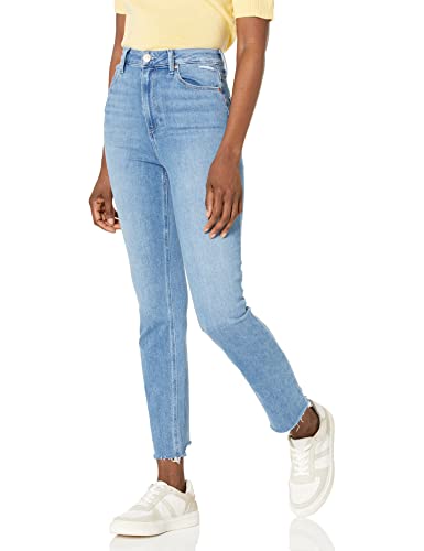 PAIGE Women's Ultra High Rise Cindy Straight Ankle Length in Austyn Destructed W/Destroyed Hem