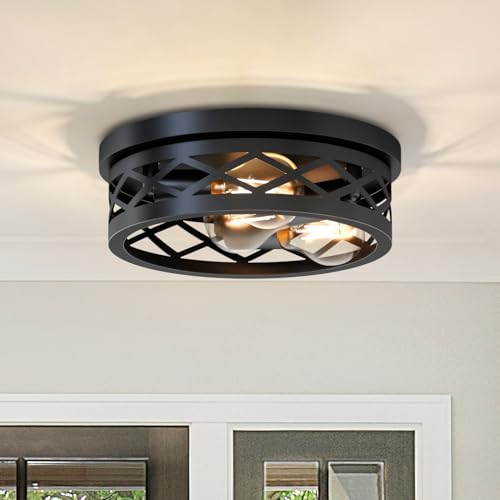 【Realizzata in Metallo di Alta Qualità】Plafoniera nera ha un aspetto moderno ed elegante ed è realizzato in metallo di alta qualità che resiste alla corrosione e non arrugginisce. La perfetta combinazione di forma e funzione rende Faretti l'apparecchio ideale per gli interni moderni.